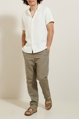 Calças jogger - Caqui