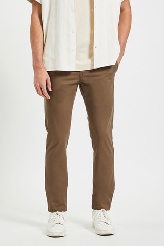 Pantalón chino slim fit - Camel - Largo 34