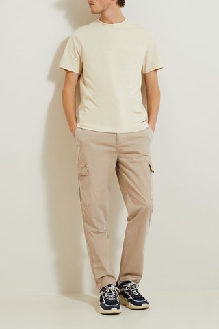 Pantalon cargo loose - Ecru