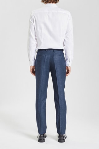 Pantalon de costume en lin - Bleu
