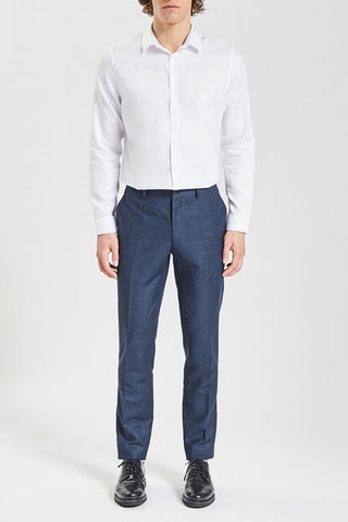 Pantalon de costume en lin - Bleu