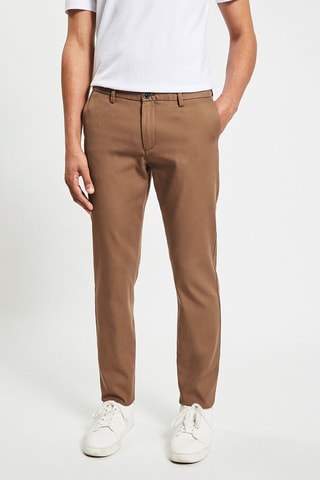 Pantalón slim fit - Camel 