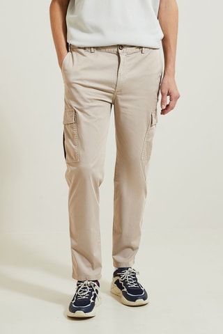 Pantalón cargo loose - Gris claro