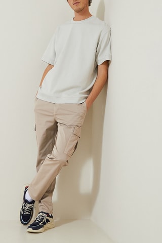 Pantalón cargo loose - Gris claro