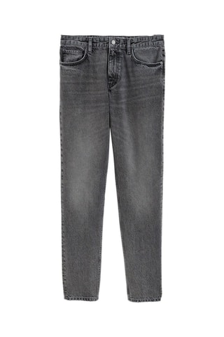 Calças de ganga tapered - Cinzento-escuro - Comprimento 32