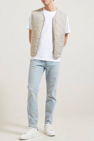 Calças de ganga direitas - Azul - Comprimento 32