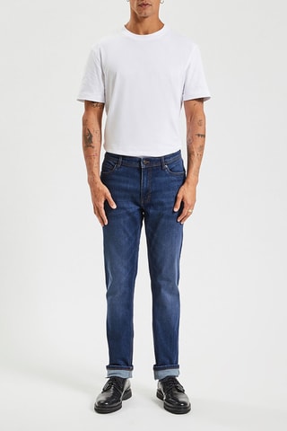 Calças de ganga slim - Azul - Comprimento 32