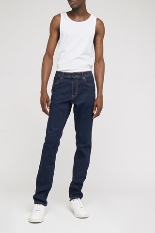 Calças de ganga slim - Azul - Comprimento 34