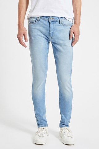 Calças de ganga skinny - Azul - Comprimento 34