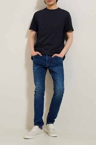 Calças de ganga skinny - Azul - Comprimento 32