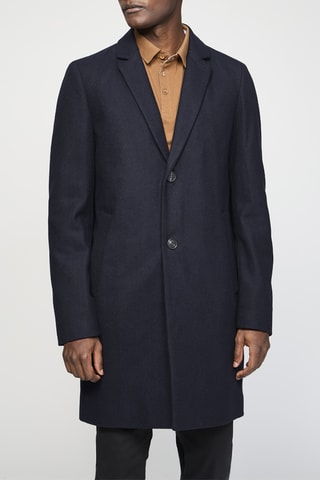 Sobretudo em lã - Azul-noite