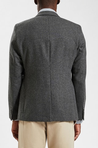 Chaqueta slim fit de lino - Gris jaspeado