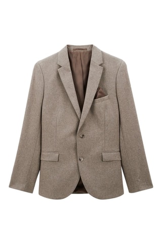 Veste slim en laine - Beige