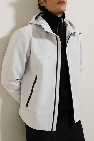 Chaqueta con capucha - Gris claro