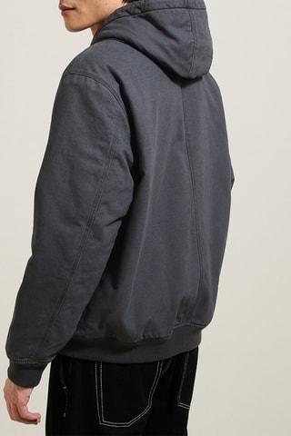 Chaqueta con capucha - Gris oscuro