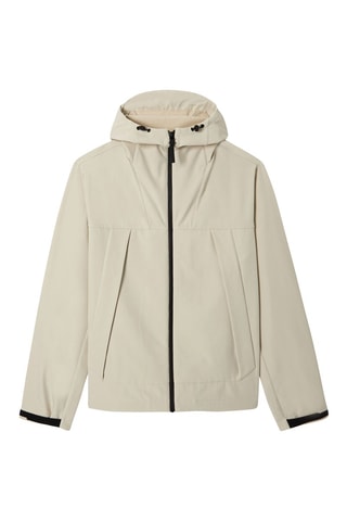 Chaqueta con capucha - Beige claro