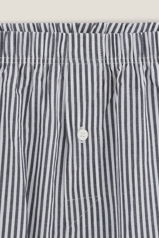 Calzoncillo de algodón orgánico - Gris claro y blanco