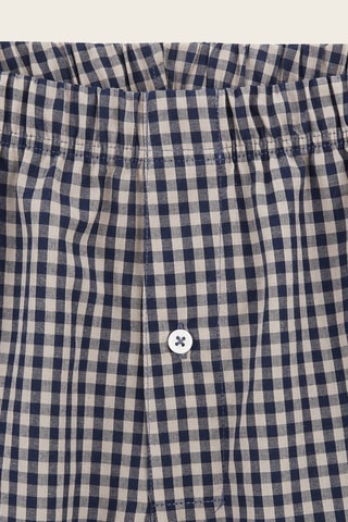 Calzoncillo de algodón orgánico - Azul marino y crudo