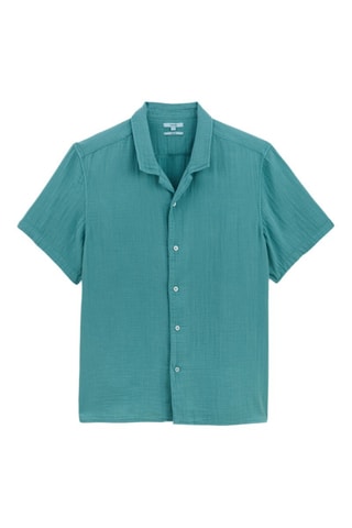 Camisa regular fit hawaiana - Turquesa