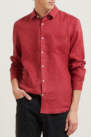 Chemise regular en lin - Rose