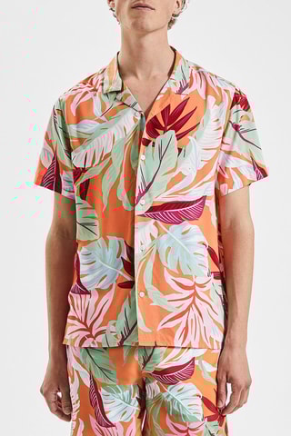 Camisa regular fit hawaiana - Naranja