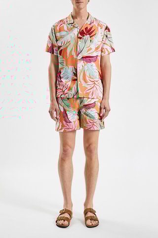 Camisa regular fit hawaiana - Naranja