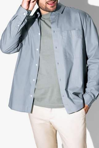 Camisa relaxed - Azul-celeste