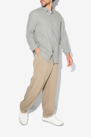 Camisa regular - Cinzento