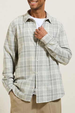 Camisa regular - Cinzento