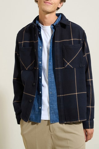 Sobrecamisa regular - Azul-marinho