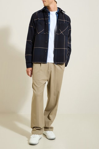 Sobrecamisa regular - Azul-marinho