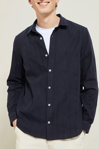 Camisa regular - Azul-marinho