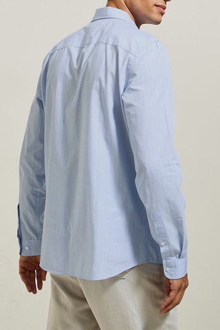 Camisa slim - Azul-celeste