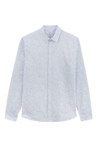 Camisa slim - Azul-celeste