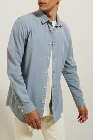 Camisa regular - Azul-celeste