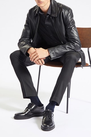 Camisa slim em algodão biológico - Cinzento-escuro