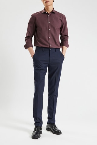 Camisa slim - Castanho