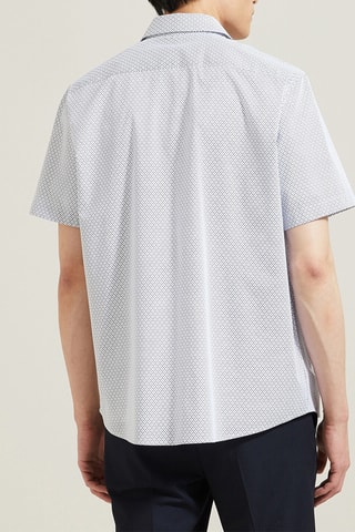 Camisa slim em algodão biológico - Branco