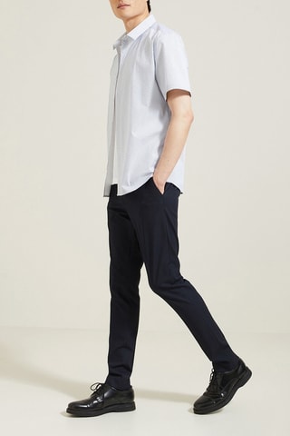 Camisa slim em algodão biológico - Branco