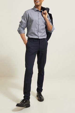 Camisa slim - Cinzento