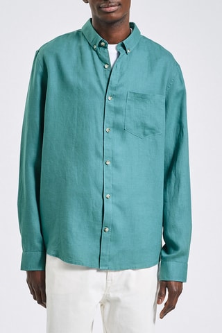 Chemise regular en lin - Vert clair