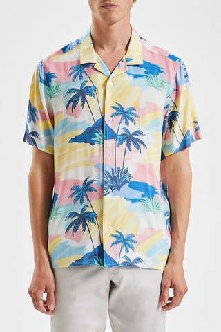 Camisa casual - Azul e rosa