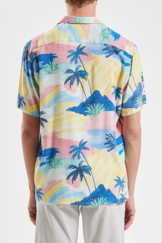 Camisa casual - Azul e rosa