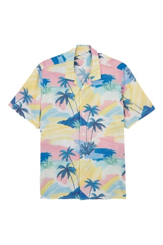 Camisa casual - Azul e rosa