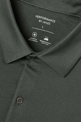 Camisa slim em algodão biológico - Verde