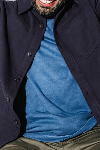 Sobrecamisa regular - Azul-marinho