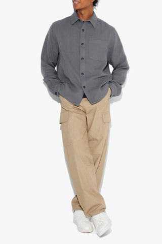 Sobrecamisa regular - Cinzento