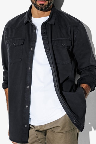 Camisa regular - Preto
