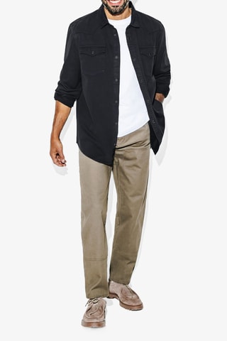 Camisa regular - Preto