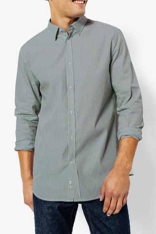 Camisa slim - Verde-claro